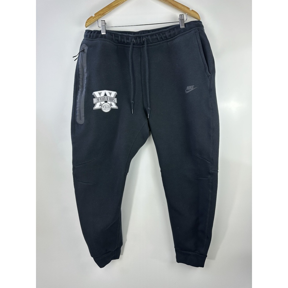Nike Tech Fleece *LOGO MOKAN 20 Years Of Hoops Jogger Sweatpants Black Men's XXL - Picture 2 of 13